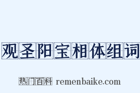 观圣阳宝相体组词是什么意思的图片